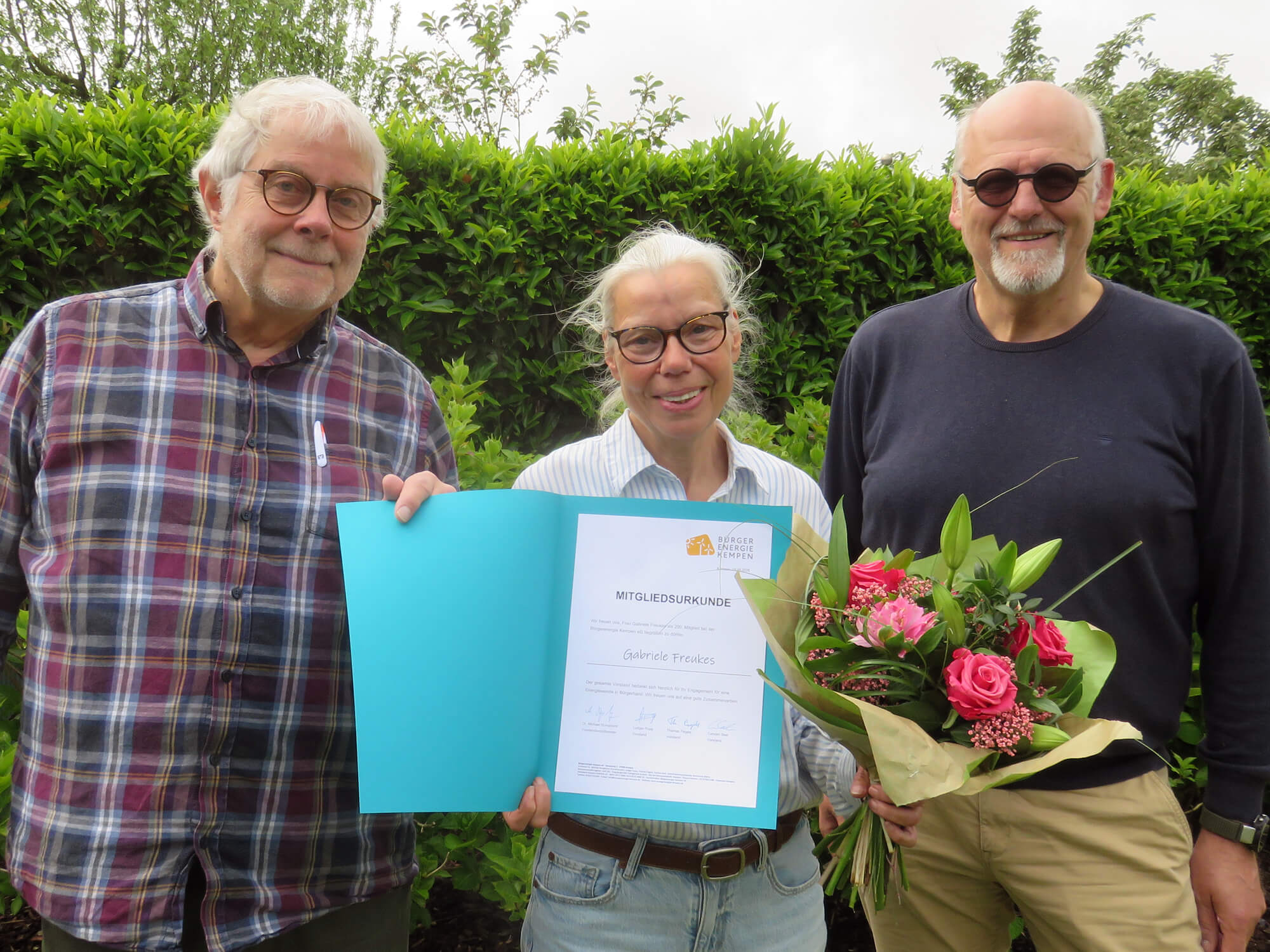 Die Bürgerenergie Kempen begrüßt 200. Mitglied Die Bürgerenergie Kempen begrüßt 200. Mitglied